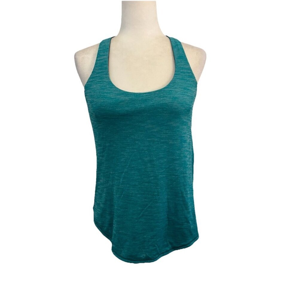 Lululemon Womens Free To Be Serene Tank 2 In 1 Green & Black size 8